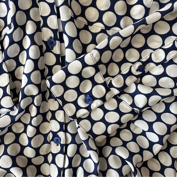 Express Polka Dot Button Down Shirt size small - Picture 3 of 8